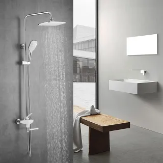 Душевая стойка Shevanik S8036F белый/хром